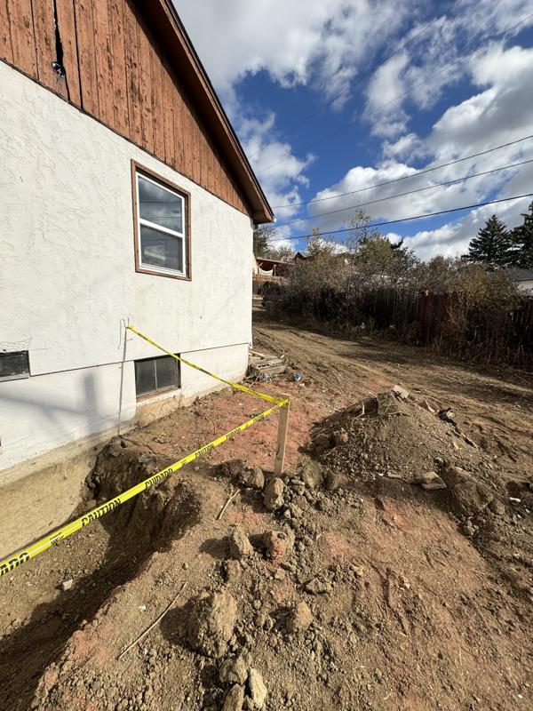 Platte: during, site work along the foundation
